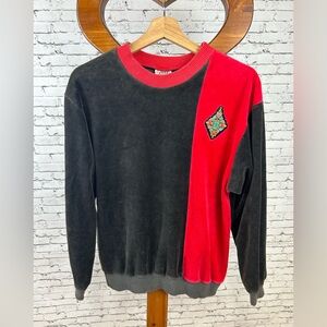 Vintage Colorblock Sweater with Embroidered Detail size MP